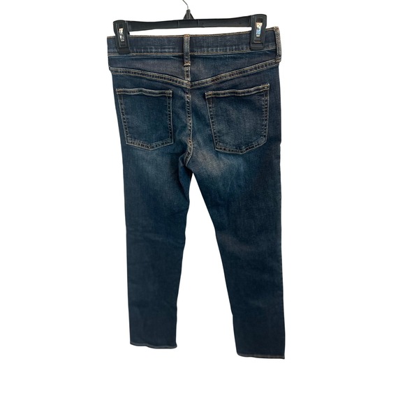 Old Navy Girls Size 12 Dark Wash Slim Fit Karate Jeans Adjustable Waist Stretch - Picture 2 of 5